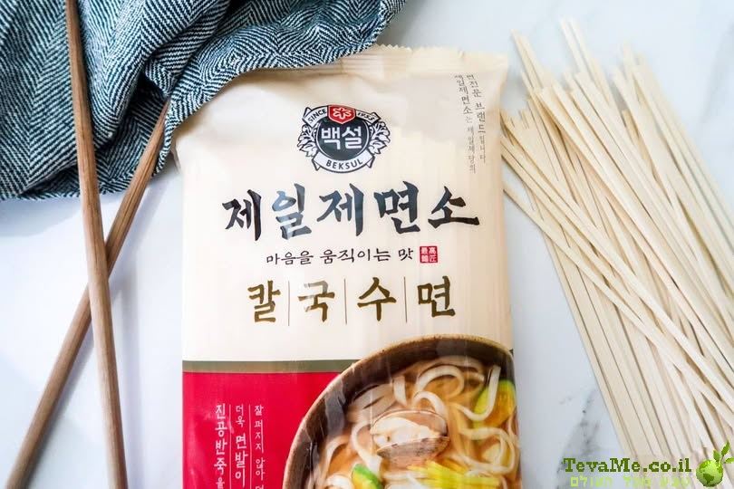אטריות חיטה דקות רחבות קלגוקסו קוריאה CJ Beksul Kalguksu Wheat Noodles