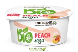 מעדן ביוגורט סויה אפרסק אורגני טבעוני The Bridge tevame