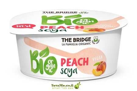 מעדן ביוגורט סויה אפרסק אורגני טבעוני The Bridge