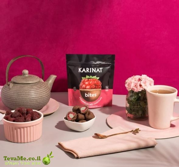 גלידת קארינט פטל אדום KARINAT Frozen Raspberry Chocolate Bites