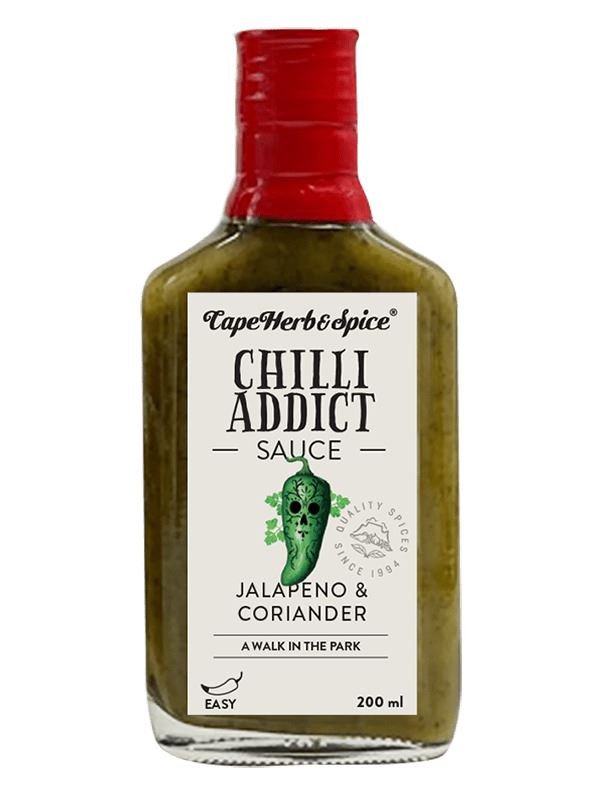רוטב חריף חלפיניו וכוסברה - Cape Herb&Spice Chilli Addict Sauce Jalapeno Coriander