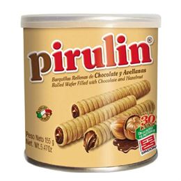 פירולין גליליות ממולאות בקרם שוקולד - Pirulin tevame