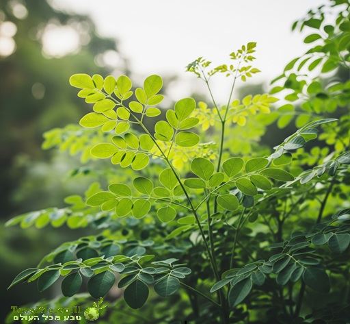 אבקת עלי מורינגה אורגניים ברא צמחים Organic Moringa Oleifera Leaves Powder