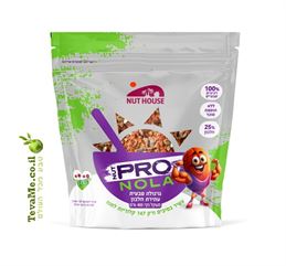 גרנולה PRO 20% חלבון NUT HOUSE tevame