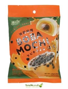 מוצ'י ממתק אורז עם בובה תה חלבי Yuki & Love Boba Mochi Thai Milk Tea Flavor tevame