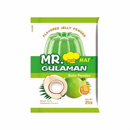 אבקה להכנת ג'לי ירוק בטעם בוקו פאנדן - Mr. Gulaman tevame