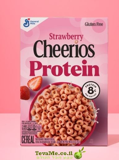 דגני צ'יריוס בטעם תות שדה חלבון ללא גלוטן Strawberry Cheerios Protein