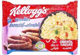 נודלס להכנה מהירה בטעם נקניקיה אוריינטלית - Kellogg's tevame