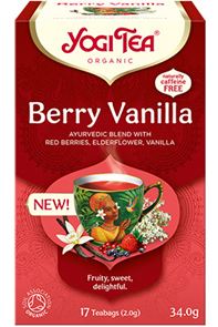 תה יוגי פירות יער וניל ללא קפאין - Yogi Tea Berry Vanilla tevame
