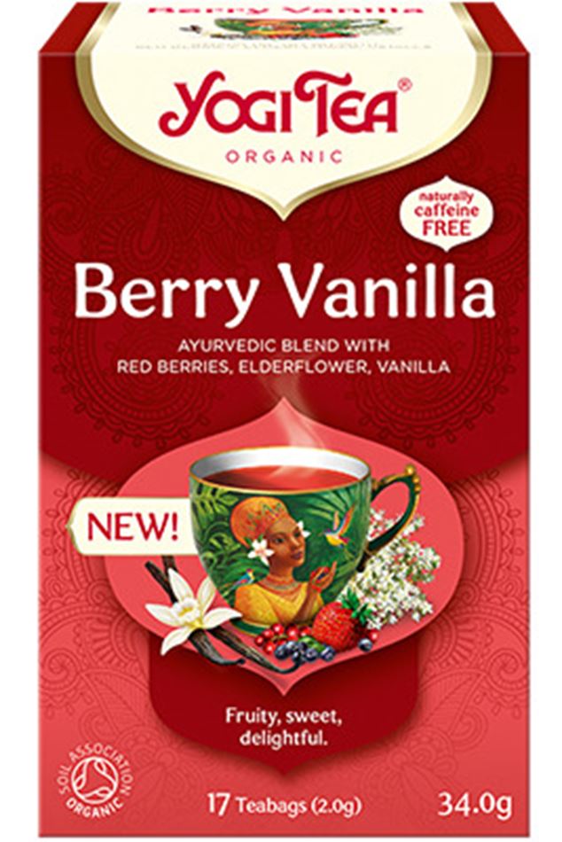 תה יוגי פירות יער וניל ללא קפאין - Yogi Tea Berry Vanilla