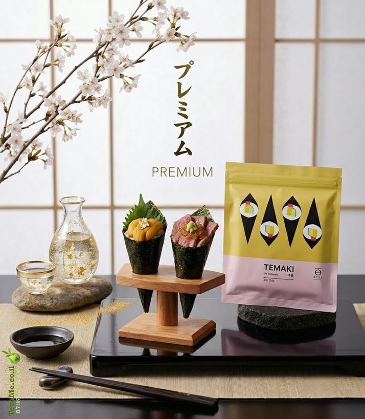 טמאקי אצות נורי קלויות יפניות מובחרות Temaki Nori