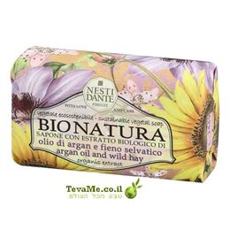 סבון ביונטורה שמן ארגן וחציר בר Bio Natura Organic Argan Oil Extract & Wild Hay Nesti Dante tevame
