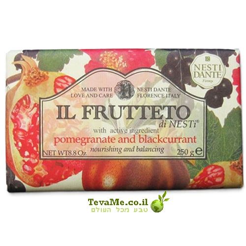 סבון בוסתן רימון ודומדמנית שחורה IL Frutteto Pomegranate & Blackcurrant Nesti Dante