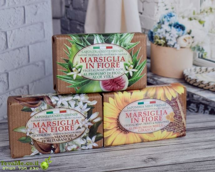 סבון מרסיי בפריחה דבש וחמניות Marsiglia In Fiore Honey & Sunflower Nesti Dante