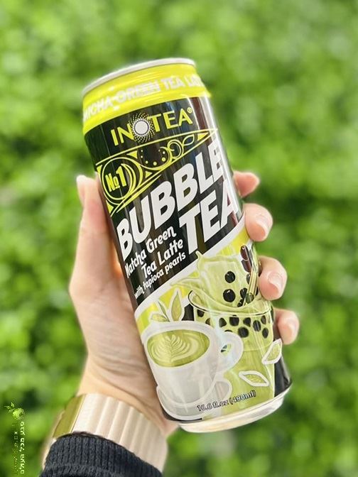 משקה באבל בטעם תה ירוק עם מאצ'ה לאטה Inotea Bubble Green Tea Matcha Latte
