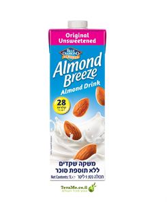 משקה שקדים ללא תוספת סוכר Almond Breeze Drink tevame
