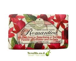 סבון רומנטיקה ציפורן פייזולה ופוקסיה Romantica Fiesole Gillyflower and Fuchsia Nesti Dante tevame
