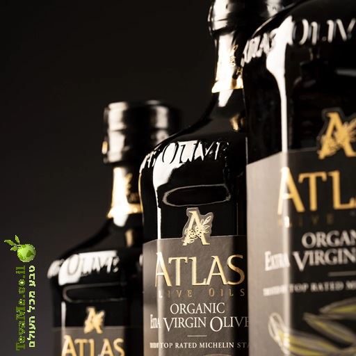 שמן זית כתית מעולה אורגני 500מל ATLAS עשיר בפוליפנולים בחומציות נמוכה