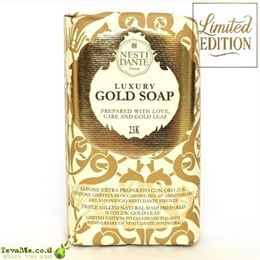 סבון פרימיום טבעי עלי זהב Luxury GOLD Soap Nesti Dante tevame