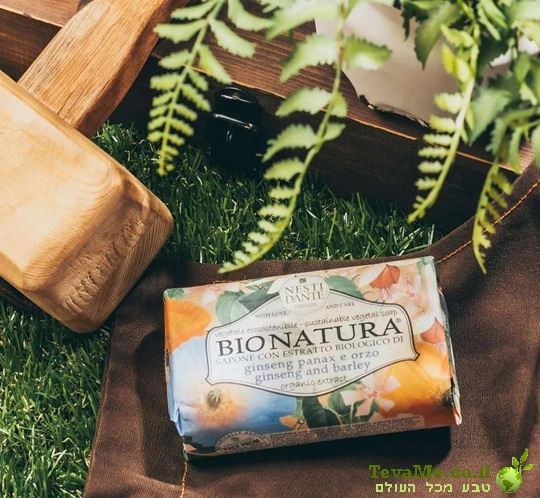סבון ביונטורה ג'ינסנג אסייתי ושעורה Bio Natura Ginseng Extract & Barley Nesti Dante