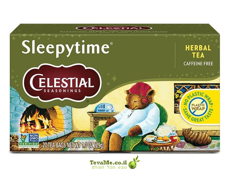 תה צמחים ללילה רגוע ללא קפאין Celestial Seasonings Sleepytime Herbal Tea