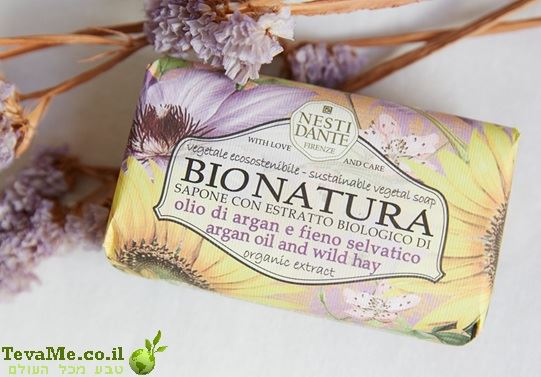 סבון ביונטורה שמן ארגן וחציר בר Bio Natura Organic Argan Oil Extract & Wild Hay Nesti Dante