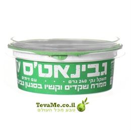גבינאט'ס ממרח שקדים בסגנון גבינת שמנת עם זיתים 9% טבעונית Plenty tevame