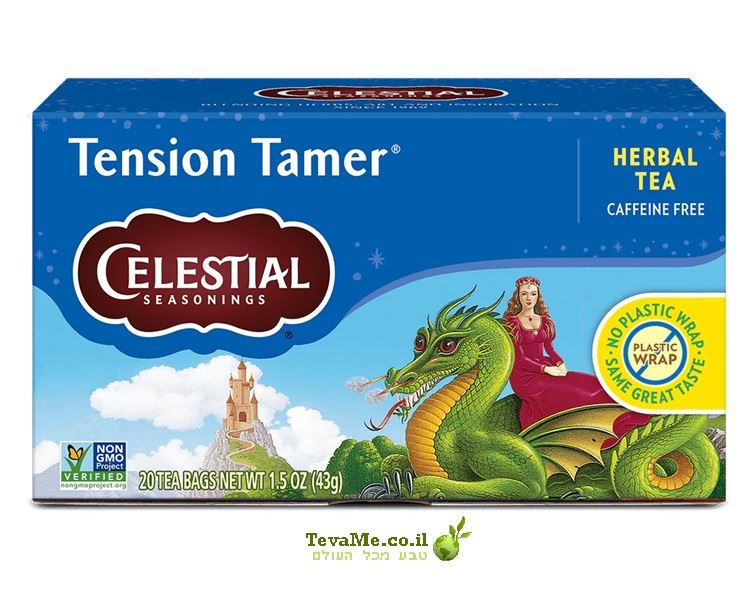 תה צמחים מרגיע מתחים ללא קפאין Celestial Seasonings Tension Tamer Herbal Tea