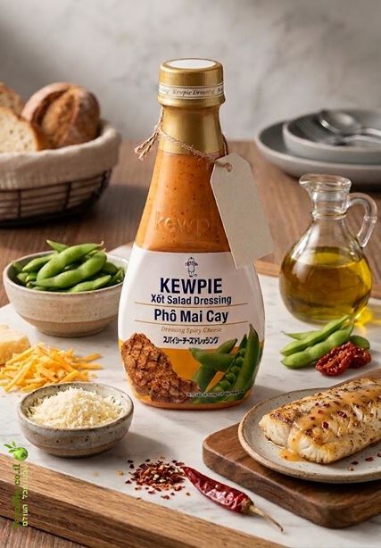 רוטב גבינה חריפה קיופי Spicy Cheese Dressing Pho Mai Cay Kewpie