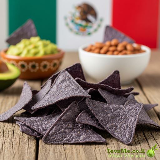 חטיף נאצ'וס תירס כחול אורגני Organic Blue Corn Tortilla Chips