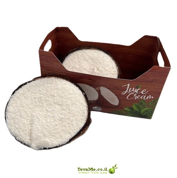 קינוח גלידה בטעם קוקוס בתוך קליפת קוקוס Coconut Ice cream in a Coconut Shell