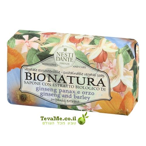 סבון ביונטורה ג'ינסנג אסייתי ושעורה Bio Natura Ginseng Extract & Barley Nesti Dante
