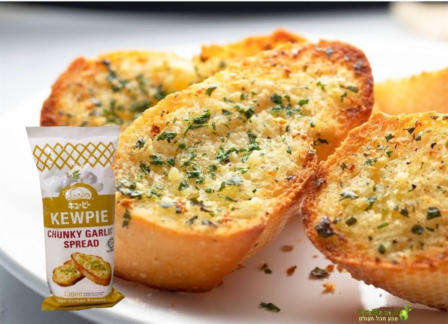 מטבל יפני קיופי צ'אנקי שום Kewpie Chunky Garlic 2