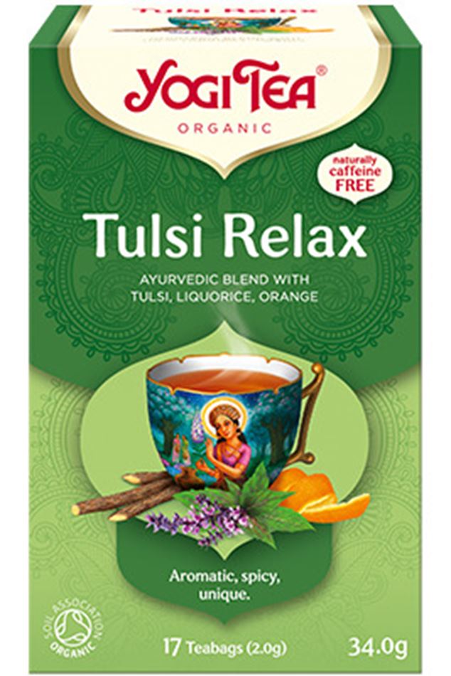 תה יוגי טולסי רילקס ללא קפאין - Yogi Tea Tulsi Relax