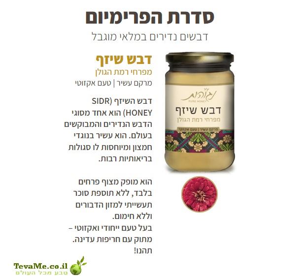 דבש שיזף – סדרת הפרימיום | מכוורת נגוהות 2