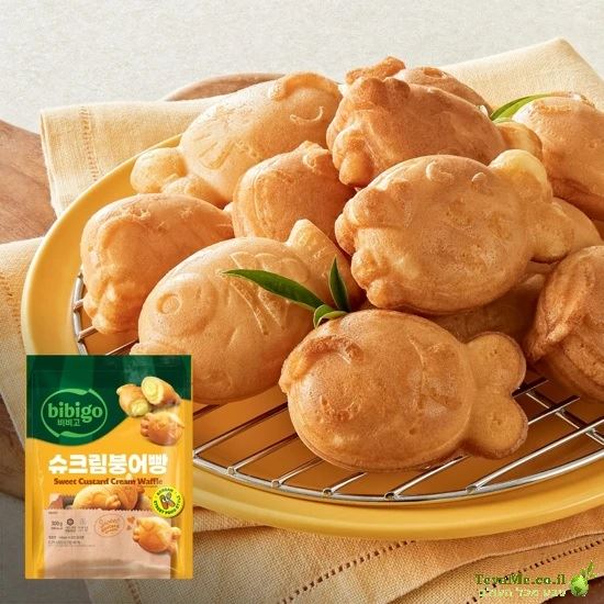 וופל בצורת דג במילוי קרם Bibigo Fish Shaped Waffle Custard Cream