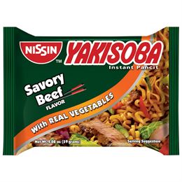 נודלס להכנה מהירה בטעם בקר וירקות - Yakisoba tevame