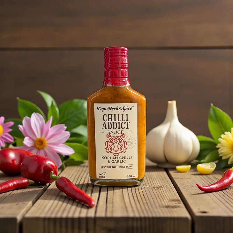 רוטב חריף צ'ילי קוריאני ושום - Cape Herb&Spice Chilli Addict Korean Chilli and Garlic