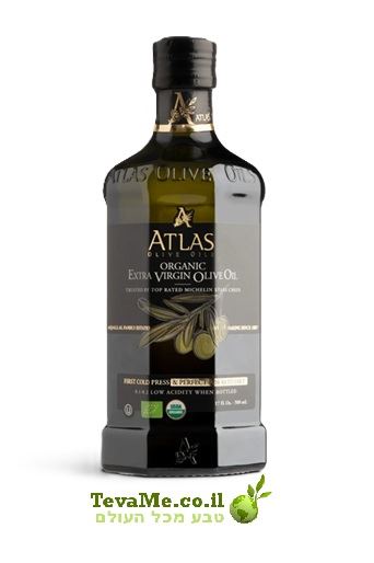 שמן זית כתית מעולה אורגני 500מל ATLAS עשיר בפוליפנולים בחומציות נמוכה