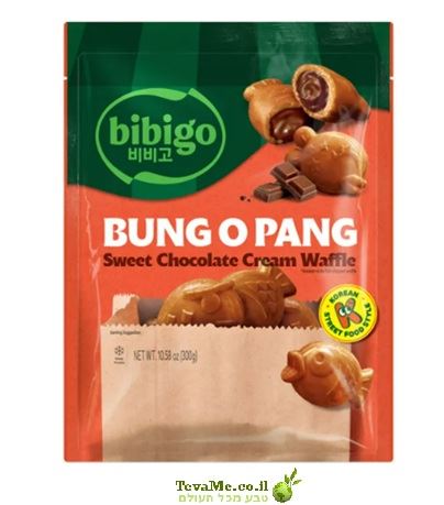 וופל בצורת דג במילוי קרם שוקולד Bibigo Fish Shaped Waffle Chocolate Cream
