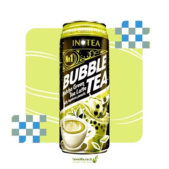 משקה באבל בטעם תה ירוק עם מאצ'ה לאטה Inotea Bubble Green Tea Matcha Latte