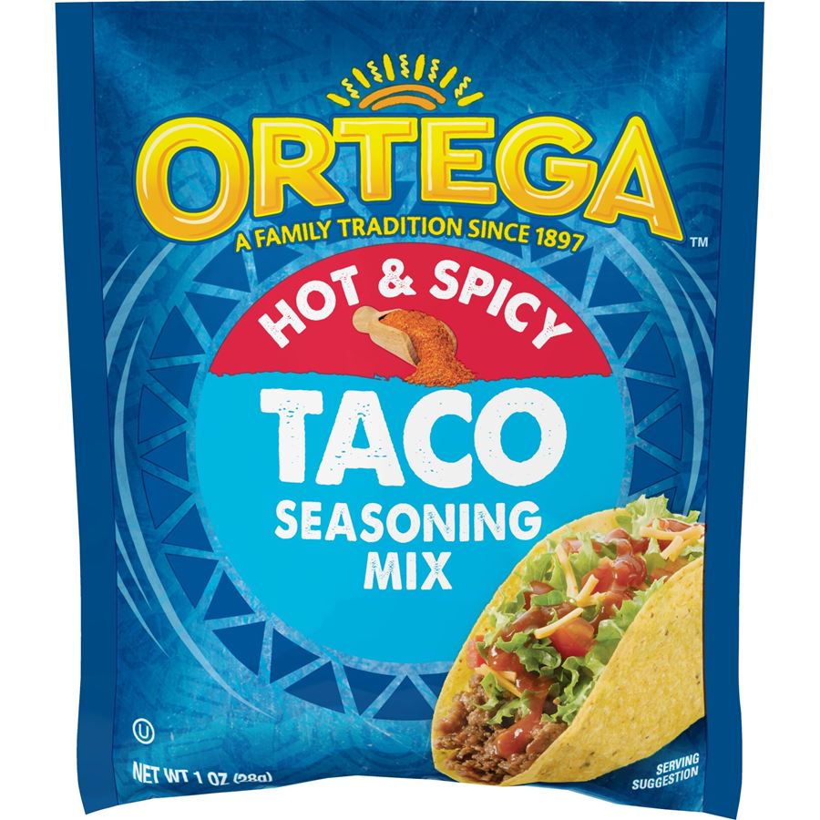 תערובת תיבול לטאקו בטעם חריף - Ortega Hot & Spicy
