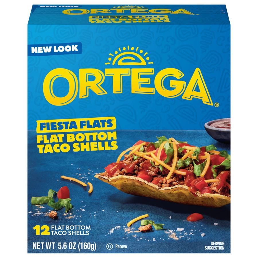 קונכיות טאקו שטוחות - Ortega Flat Bottom Taco Shells