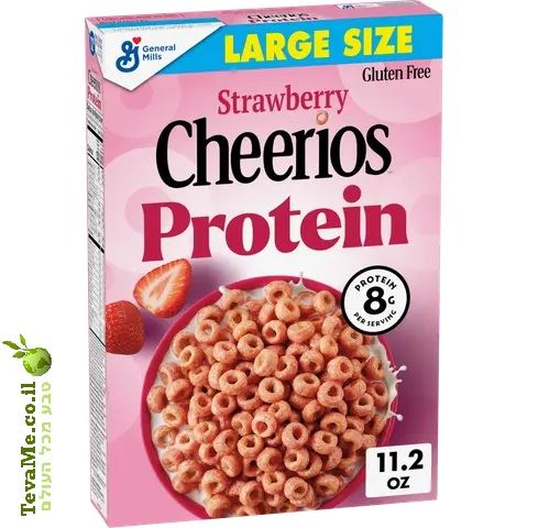דגני צ'יריוס בטעם תות שדה חלבון ללא גלוטן Strawberry Cheerios Protein