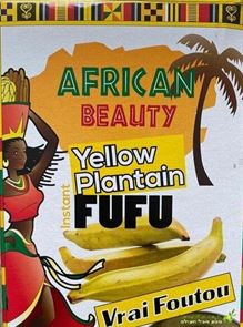 תערובת קמחים בננה וקאסווה פופו African beauty Banana Plantain and Cassava Fufu Foutou Flour tevame