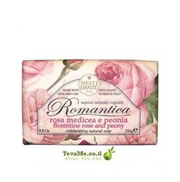 סבון רומנטיקה טוסקנה ורד פירנצה ואדמונית Romantica Rosa Medicea & Peonia Nesti Dante tevame
