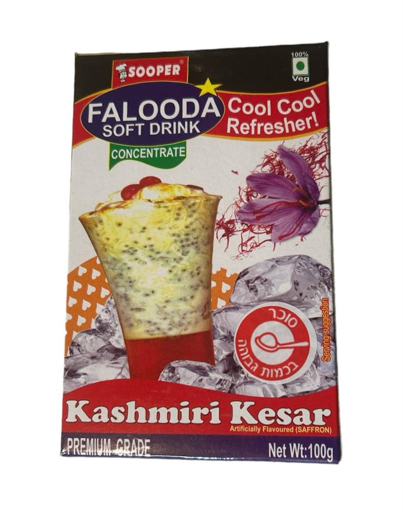 falooda-אבקה להכנת משקה קל בטעם זעפרן עם אטריות